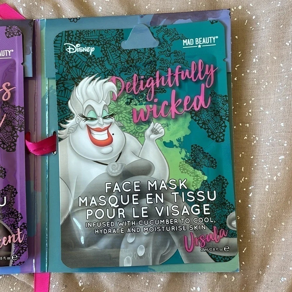 Brand New Mad Beauty Disney Villains 3 Piece Face Mask Collection
